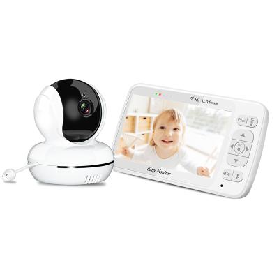 China New Wireless NIGHT VISION 5 Inch LCD Video Baby Monitor With Digital Camera Pixel Vision Battery Sizes Rotation Camera for sale