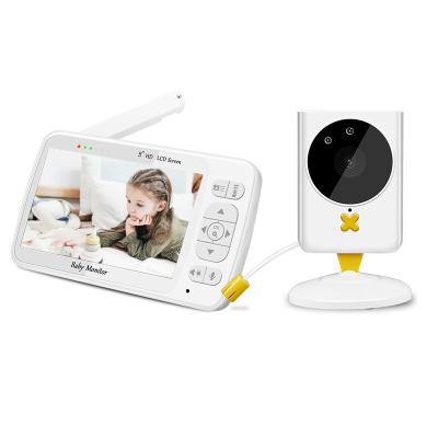 China 2021 NIGHT VISION factory hot sale 5 inch baby monitor visual night vision wireless baby monitor for sale