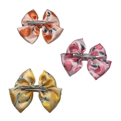 China Hair clip The fabric is easy to carry around. Darling's three-color fruit summer hair clip for sale