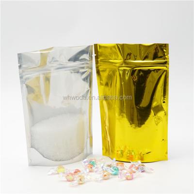 China Food Factory Metalized Doypack Ziplock With Window For Resealable Snack Bag for sale