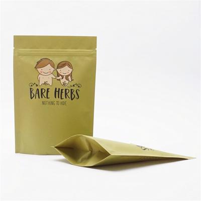 China Kraft paper packaging pouch moisture proof tea bag stand up pouche with zipper for sale