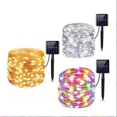 China Garden lamp Outdoor Holiday Waterproof Outdoor Solar String Light7m/12m/22m/32m Home Garden Copper Wire Light String Fairy Christmas Party for sale