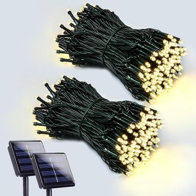 China Garden lamp Outdoor Holiday Hot Sale Solar string light  with 8 modes Waterproof bare Head Light String Outdoor Courtyard Lawn Christmas Decoration Light for sale