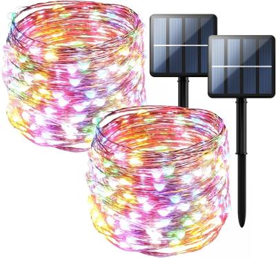 China Garden/Halloween/happy birthday/Christmas Solar String Lights 33Ft100LED Mini Battery Operated Fairy Lights Copper Wire Twinkle Lights For Party Wedding Christmas for sale