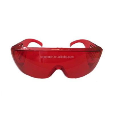 China Red Color Dental Regional Teeth Whitening Personal Protective Safety Glasses for sale