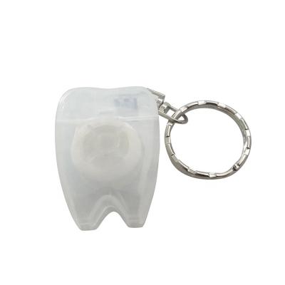 China Dental Regional Nylon Polyester Waxed Dental Floss Key Chain for sale