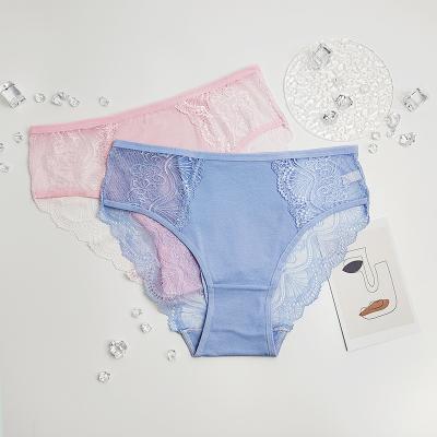 China Hot Selling Women's Lace Comfortable Underwear Midwaist Cotton Breathable Underwear For Girls for sale