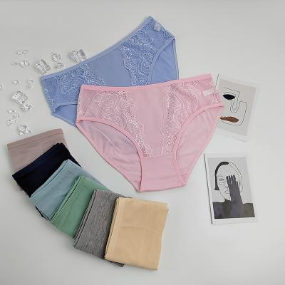 China Breathable Women's Belly Cotton Panties Women's 95% Cotton Panties Women's Hollow Underwear for sale