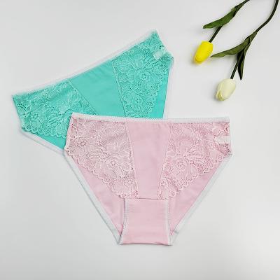 China Breathable Classic Elastic Transparent Women Lace Panties Sexy Ladies Underwear Panties for sale