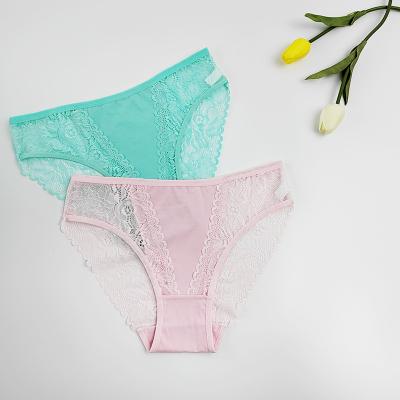 China Sexy Women's Breathable Panties M-XL Women's Belly Lace Panties Ice Silk Seamless Crotch Large Size Underwear Cotton for sale