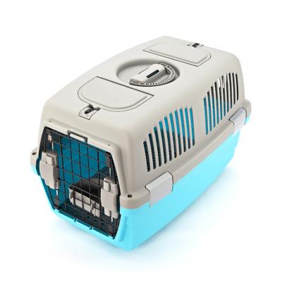 China Amazon Pet Travel 2022 New Plastic Air Pet Carrier Viable Hot Cheap Portable Goods Carry Small Animals for sale