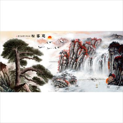 China Hot Sale New 4 Panels Wall Art Black Original Chinese Landscape Painting Classics/Postmodern Decor Box View Hot Abstract Style for sale