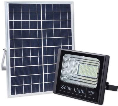 China Flood Light 25W 60W 100W LED Flood Light Outdoor Solar Garden Floodlight with Remote Synchronized Controller for sale