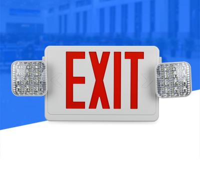 China Commercial Red Green LED Exit Sign AC 110AVC 277AVC Emergency Exit Lights Battery Backup Commercial Grade for sale