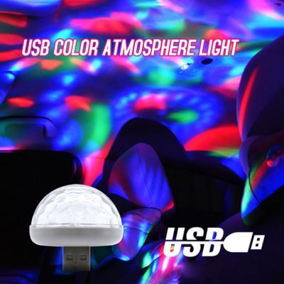 China Mini The Best Selling USB Projection Light Music Rhythm Colorful Flashing Light High Quality Car Mini LED Voice Control for sale