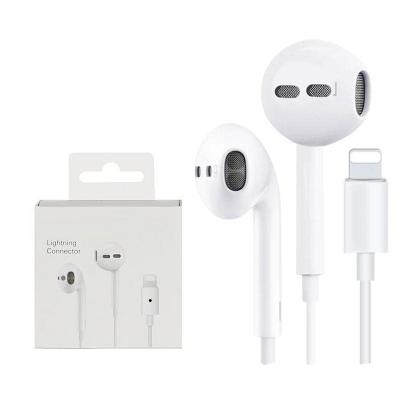 China Plug and play same as 100% original quality 8pin plug and play lighting headphones with Mic Wired Earphone for iPhone 7/8/X/XR/11/12 for sale