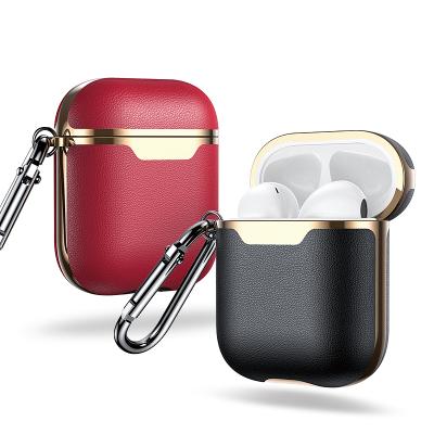 China For Earbuds 2021 Luxury Leather Case For Airpods Protective Cases For Airpod Pro Earphone Cover With Key Chain for sale