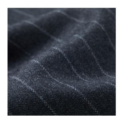 China Breathable Professional 100% Fine Woolen Fabric Stripe Fabric For Suits / Casual Wear for sale