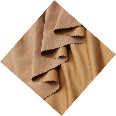 China Breathable China Manufacture 100% Woven Peach Skin Polyester Double Brushed Microfiber Fabric for sale