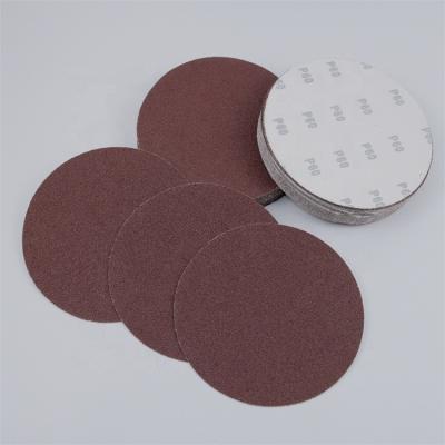 China OEM 2-9 Inch Wood Aluminum Oxide Polishing Buffing Metal Sanding Disc Durable 40-1000 Grit Sharp Abrasive Sanding Disc Round for sale