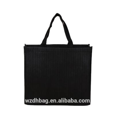 China Eco-friendly Reusable High Quality Custom Black Shopping Color Printing Tote Non Woven Bag for sale