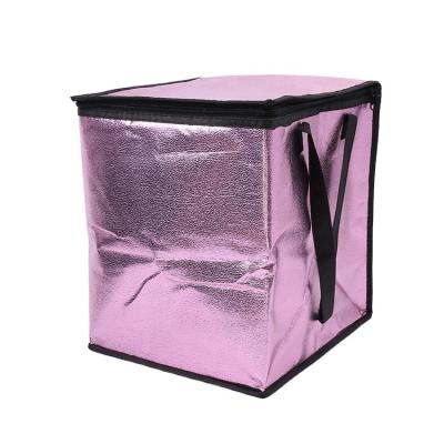 China Waterproof Wholesale Reusable Aluminum Cooler Bag Thermal Insulated Food Delivery Bags for sale