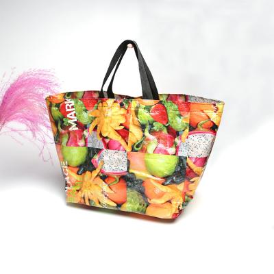 China High Quality Eco - Friendly Vegetables Fruit Packaging Recycled PP Woven Shopping Bag For Supermarket for sale