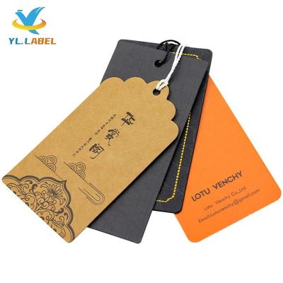 China Quality Custom Reusable Wholesale Viable Cheap Clean Logo Hang Tag Hangtags For Clothing With String for sale