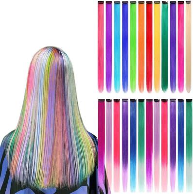 China Straight Weave Rebecca Brazilian Set Clip-in One Piece Straight Synthetic Ins Hair Extensions High Heat Black Long Full Head 5 Clip In for sale