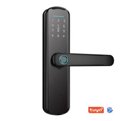 China New Style Door Lock TUYA WIFI APP Smart Card Fingerprint Code Smart Door Lock TTlock 100pcs cerradura de puerta for sale