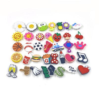 China Custom Clog Charm Wholesale customized soft rubber PVC sandals, clogs, charm promotional gifts, special design DIY decoration for sale