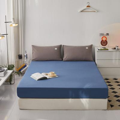 China Luxury eco-friendly quality bedding all season single/full/queen/king all cotton flat sheet /filled solid bed sheet for sale