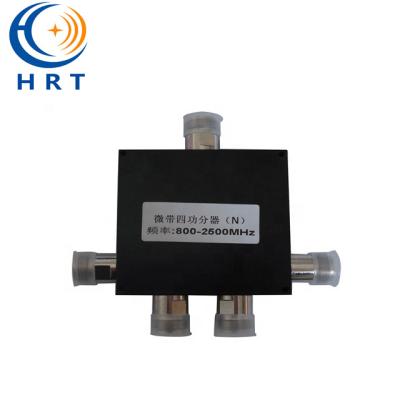 China 1 in 4 outputs 800-2500MHz 1x4 4 way splitter for indoor coverage HRT-4-0825 HRT-4-0825 for sale