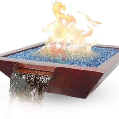 China Powder Painted Gas Water Fire Pit Modern Design Color Gas Fire Pit Fire And Water Stored Bowl for sale