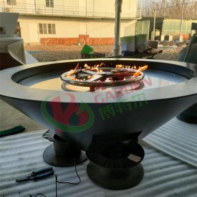 China Modern Stored Coeten Steel Metal Fashion Fire Bowl Water Outdoor for sale