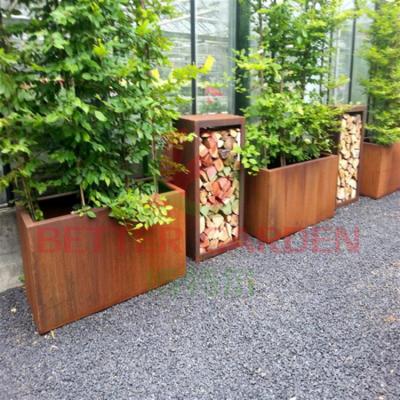 China Flower Corten Steel Planters Planters Outdoor Custom Lightweight Durable Metal Steel Planter for sale