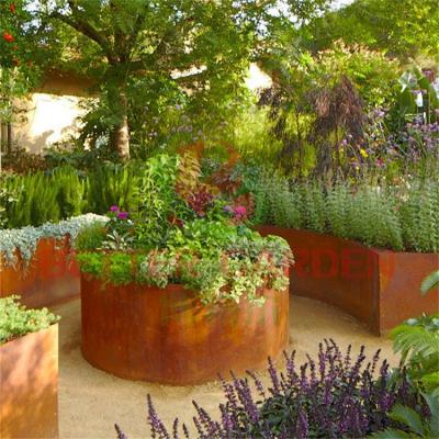 China flower corten steel planter boxes steel outdoor planter for corten steel plant pots flower planter for sale