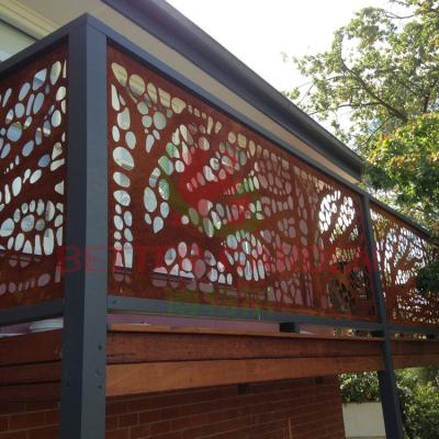 China Art Deco Corten Steel Metal Screen Panels Privacy Metal Screen Garden for sale