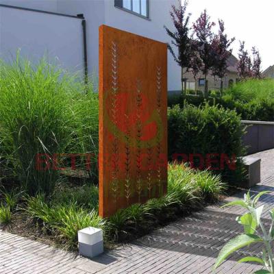 China Art Deco corten steel panels privacy screen metal screen outdoor garden screen for sale