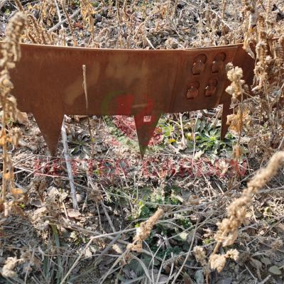 China environmental protection corten steel garden edging flower bed edging landscape garden edge for sale