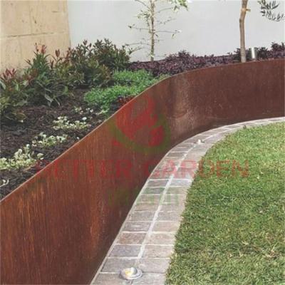 China Environmental protection garden lawn edging fence corten steel garden edging flower bed edging landscape for sale