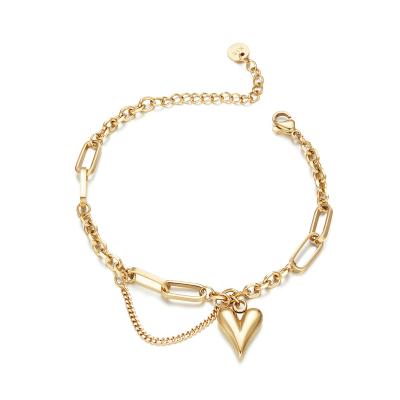 China BAMOER Fashion S925 Bracelet Romantic DIY Heart Silver Accessories For Girls BSB071 for sale