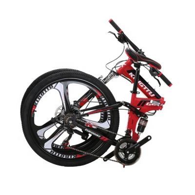 China Popular KINGTTU Bicycle 26 Inch Full Suspension Aluminum Alloy Handle Bar Cycling Cheap OEM Bicycle Folding Bike for sale