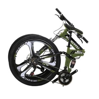 China Popular KINGTTU Bicycle 26 Inch Full Suspension Aluminum Alloy Handle Bar Cycling Cheap OEM Bicycle Folding Bike for sale