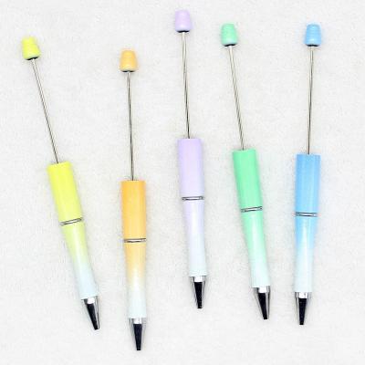 China New Promotional Pen Gradient Color Beads Park Creative Add Beads Ballpoint Pen for sale