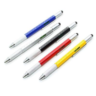 China Promotional Pen Gift Pen for Men 6 in 1 Metal Pen Unique Multitool Tech Tool Gadget for sale