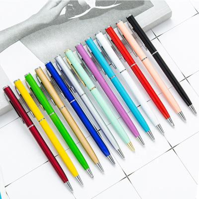 China Promotional Pen Metal Ball Pen Hotel Logo Slim Pen for sale