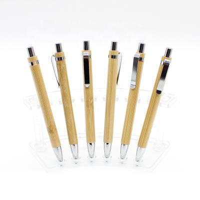 China Promotional Click Promotional Eco-Friendly Wooden Bamboo Pen Custom Logo Pen for sale