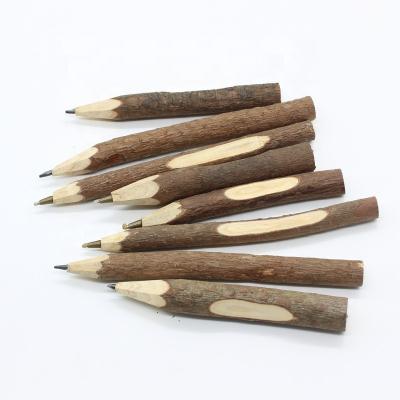 China Promotional Pen 17cm Nature Wooden Ballpoint Pen Wooden Pen With Logo for sale