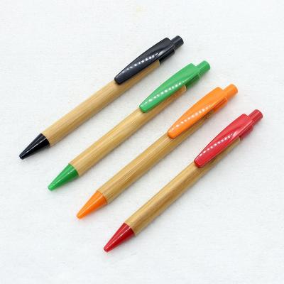 China eco promotional bamboo pen press pen laser logo pen for sale